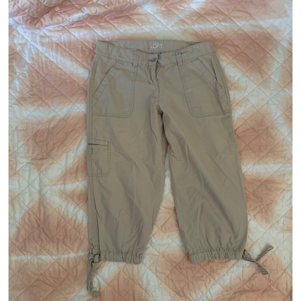 Loft original crop pants size 0P - Tan